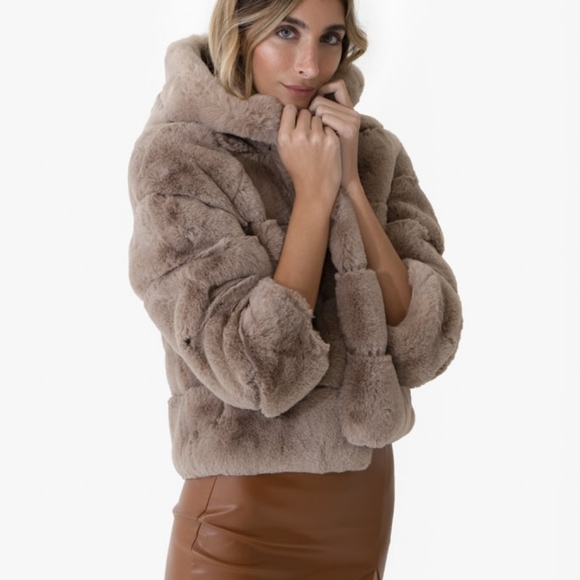 🍁hood fur jacket/coat - Picture 5 of 8